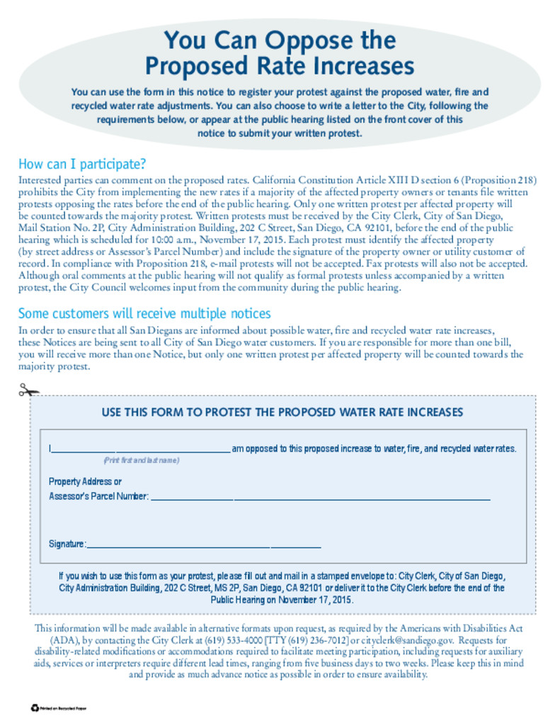 Water Rate Protest Form thumbnail of Water Rate Protest Form