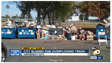 10News Overflowing Trash at Recycle Bins