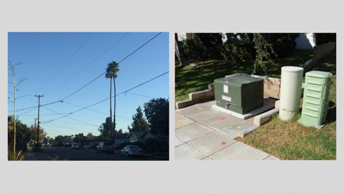 Unsightly overhead wires or unsightly curbside utility boxes