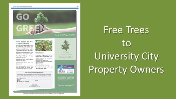 Trees 1000 - free trees to University City Property Owners