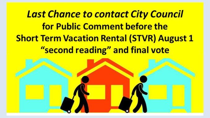 STVR - Last chance to comment before Aug 1 second reading and vote