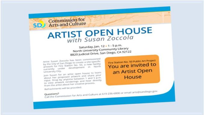 Artist Open House Susan Zoccola Saturday January 12 2019 1 - 5 PM