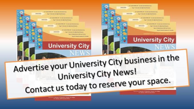 Advertise your University City business in the University City News