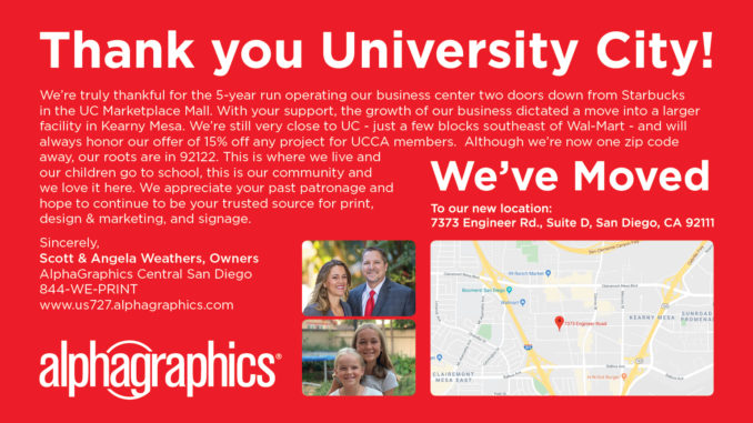 AlphaGraphics - UCCA newsletter ad 16x9 - November 2019