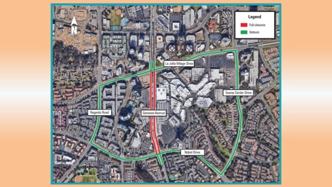 Mid-Coast Trolley Construction Update - April 2020 - Genesee Ave overnight closures