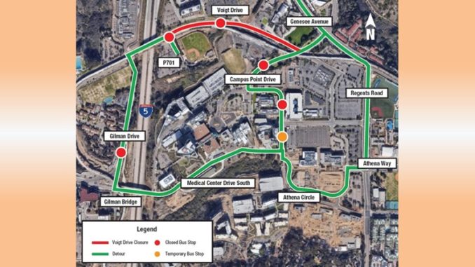 SANDAG - Voigt Drive - UCSD campus - road closed
