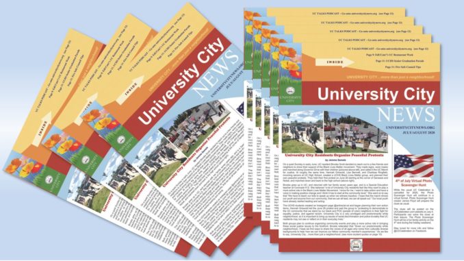 July August 2020 University City News newletter