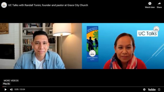 UC Talks with Randall Tonini, founder and pastor at Grace City Church