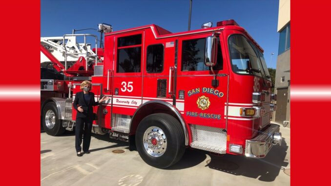 Councilmember Barbara Bry at SDFD Fire Station 50 Ribbon Cutting