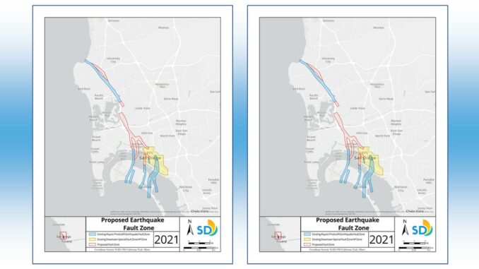 San Diego Proposed Earthquake Fault Zones 2021