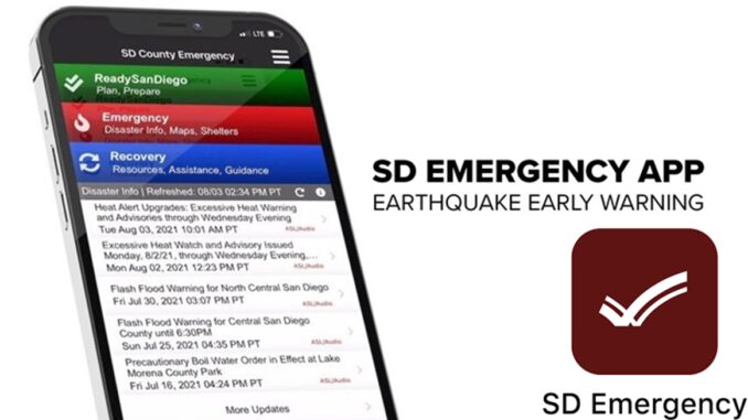 SD Emergency App Earthquake Early Warning