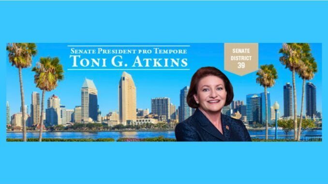 State Senator Toni Atkins District 39