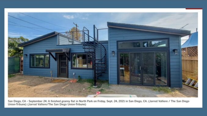 File Photo - ADU Granny Flat in North Park - Union Tribune photo