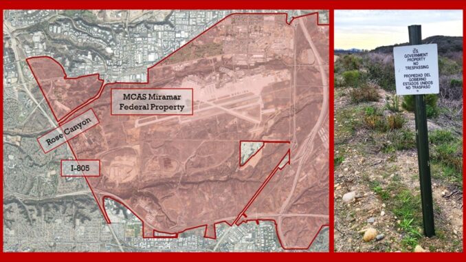 MCAS Miramar Government Property No Tresspassing