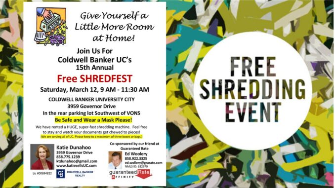 ShredFest March 12 2022 - Coldwell Banker and Guaranteed Rate Mortgage
