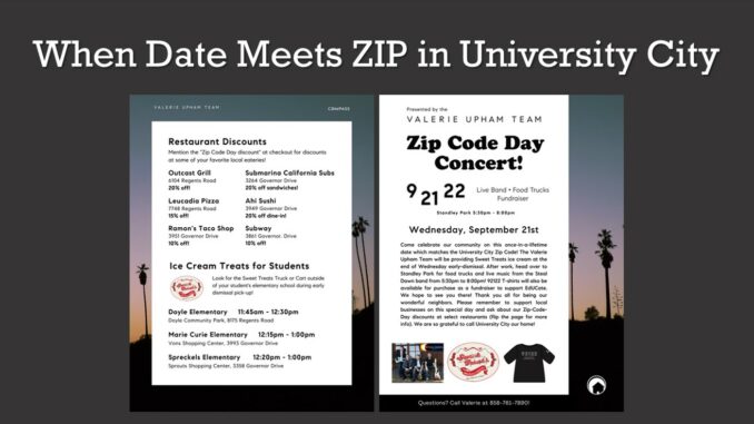 University City 92122 - When Date Meets Zip
