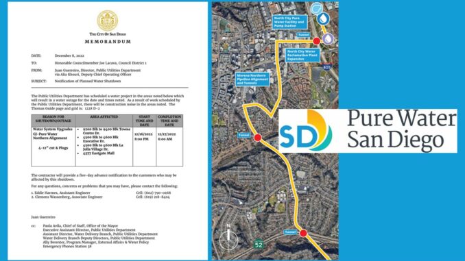 Pure Water - Shutdown Notice 12-16-2022 to 12-17-2022