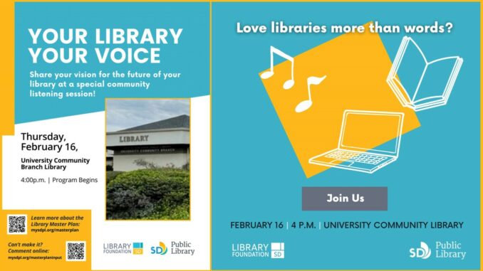 Library Listening Session Feb 16 2023 University Community Library