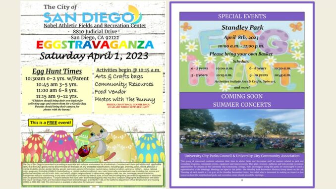 Spring Events 2023 - Parks & Recreation