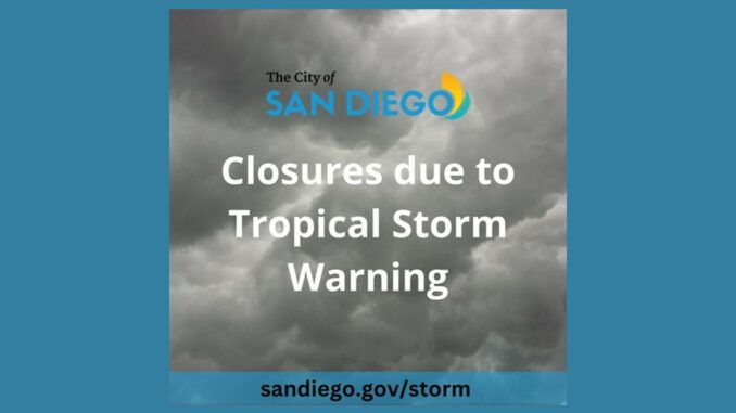 City Closures - Hurricane Hillary - Tropical Storm